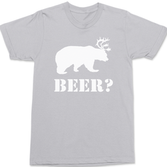 Bear Plus Deer Equals Beer T-Shirt SILVER