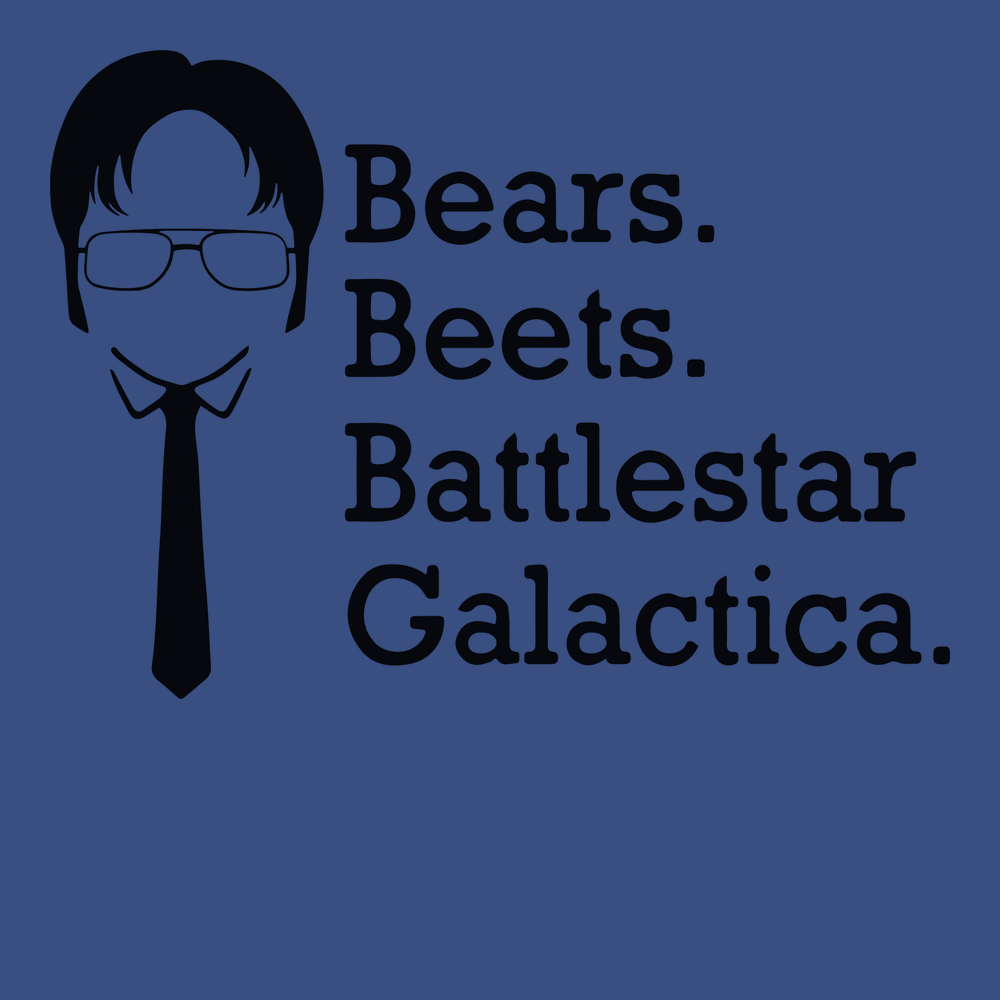 Bears Beets Battlestar Galactica T-Shirt BLUE