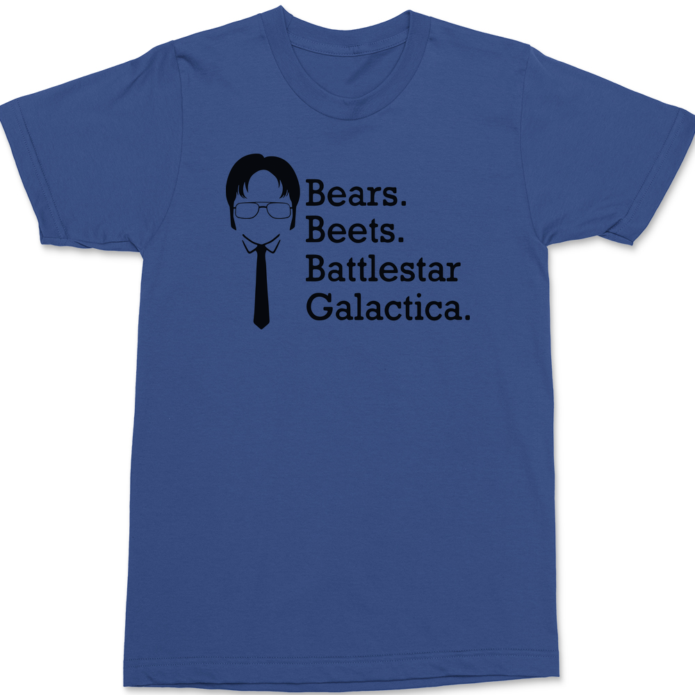 Bears Beets Battlestar Galactica T-Shirt BLUE