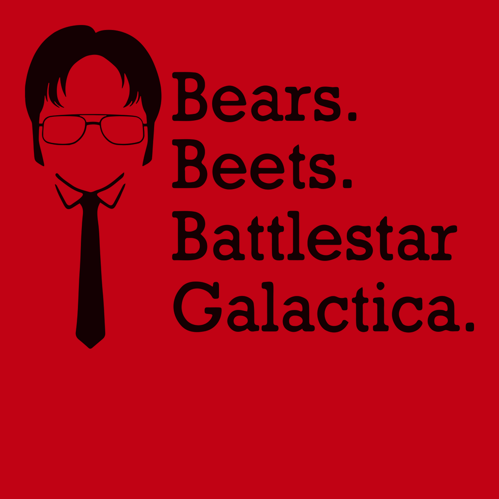 Bears Beets Battlestar Galactica T-Shirt RED