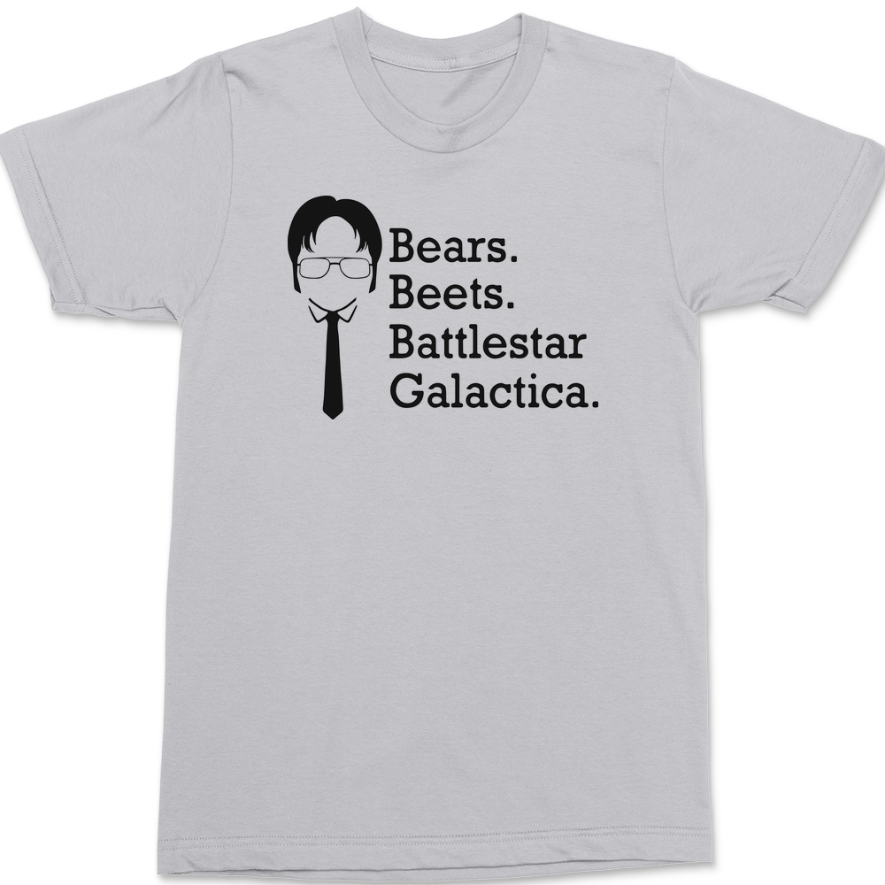 Bears Beets Battlestar Galactica T-Shirt SILVER