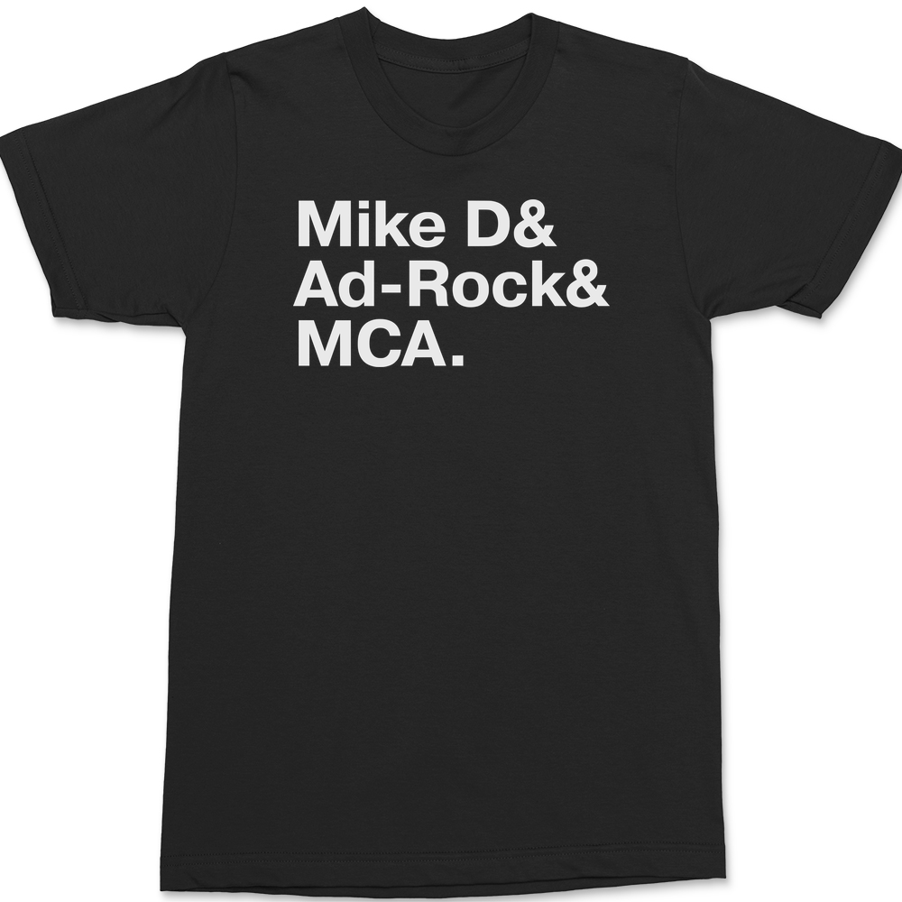 Beastie Boys Names T-Shirt BLACK