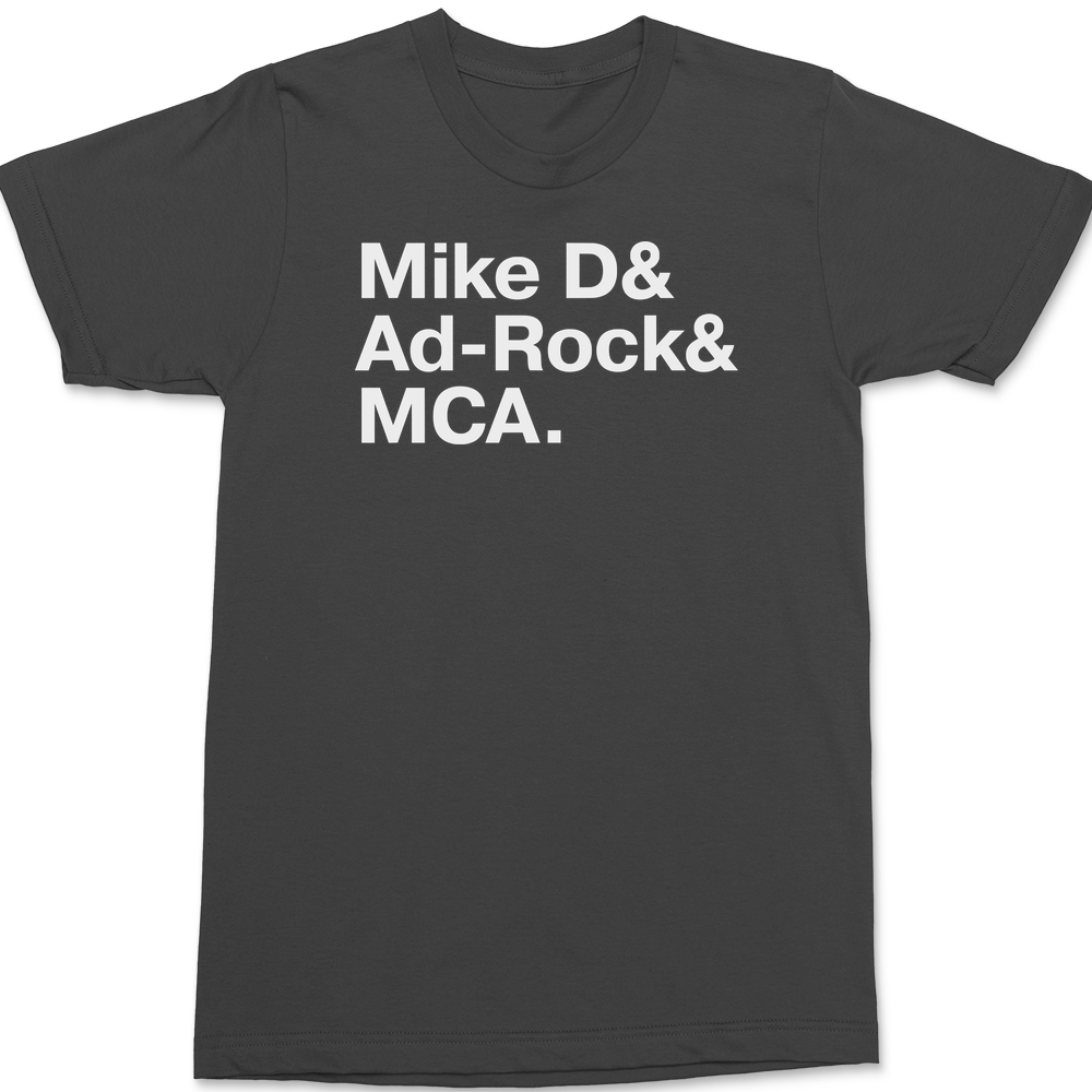 Beastie Boys Names T-Shirt CHARCOAL