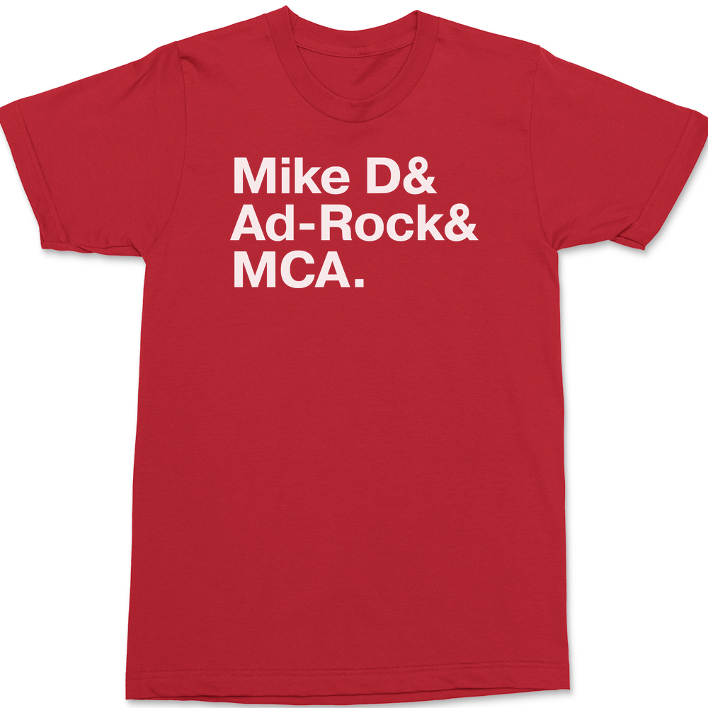 Beastie Boys Names T-Shirt RED