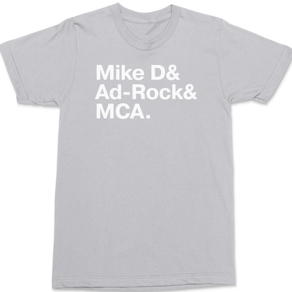 Beastie Boys Names T-Shirt SILVER