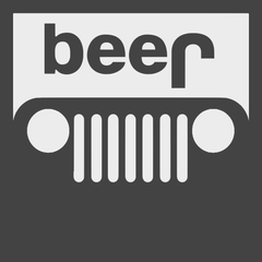 Beer Jeep Wrangler T-Shirt CHARCOAL