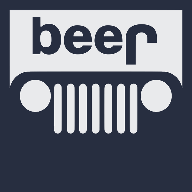 Beer Jeep Wrangler T-Shirt NAVY
