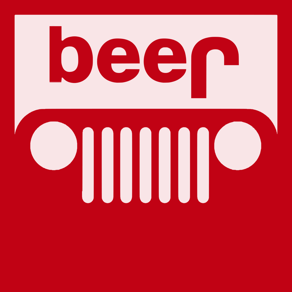 Beer Jeep Wrangler T-Shirt RED