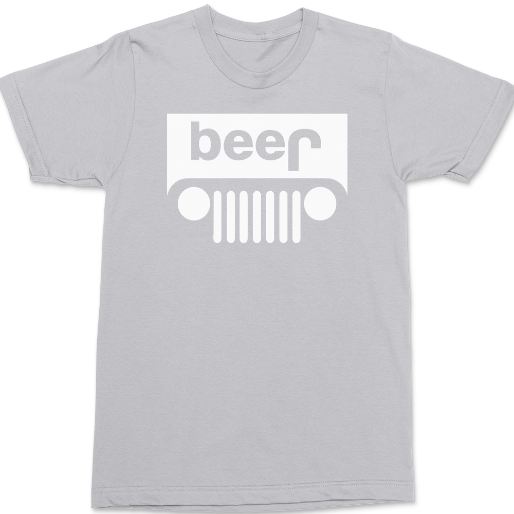 Beer Jeep Wrangler T-Shirt SILVER