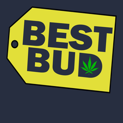 Best Bud Weed T-Shirt Navy