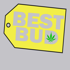 Best Bud Weed T-Shirt SILVER