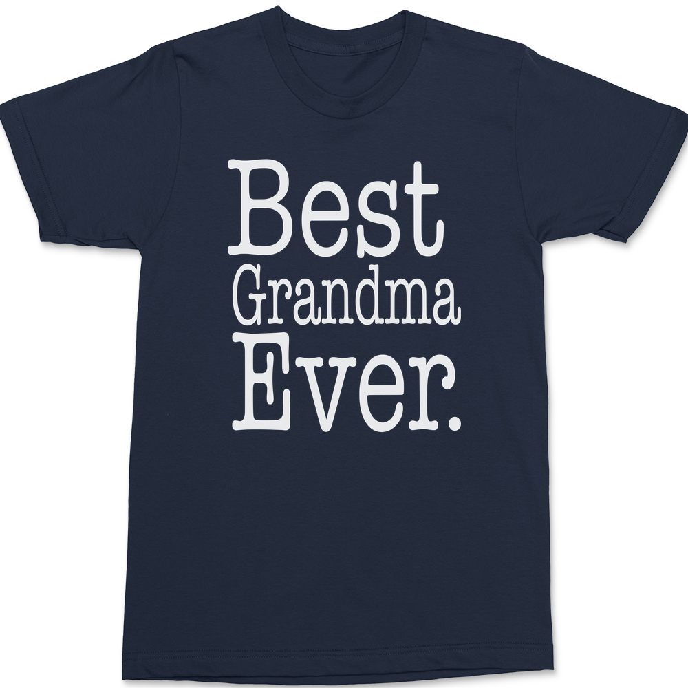 Best Grandma Ever T-Shirt NAVY