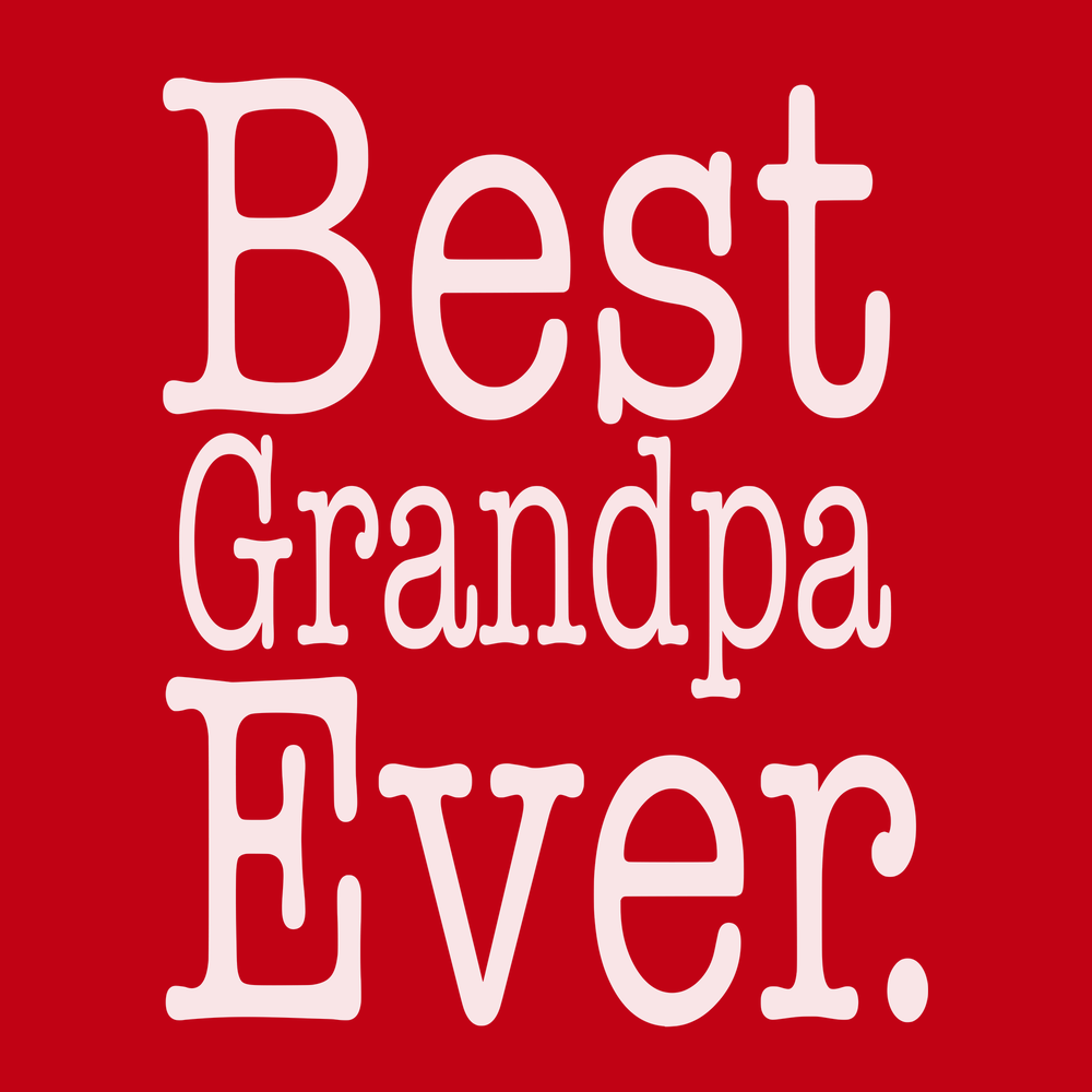 Best Grandpa Ever T-Shirt RED