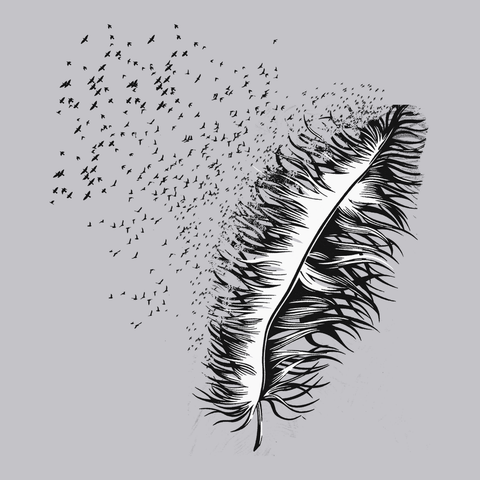 Birds of a Feather T-Shirt SILVER