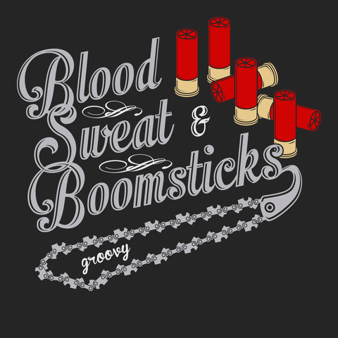Blood Sweat and Boomsticks T-Shirt BLACK