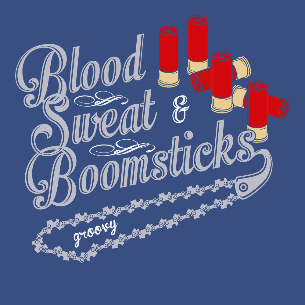 Blood Sweat and Boomsticks T-Shirt BLUE