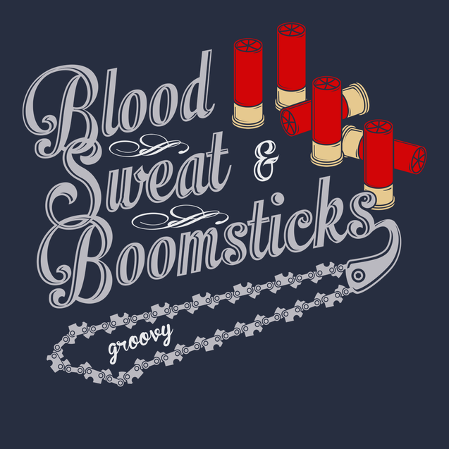Blood Sweat and Boomsticks T-Shirt NAVY
