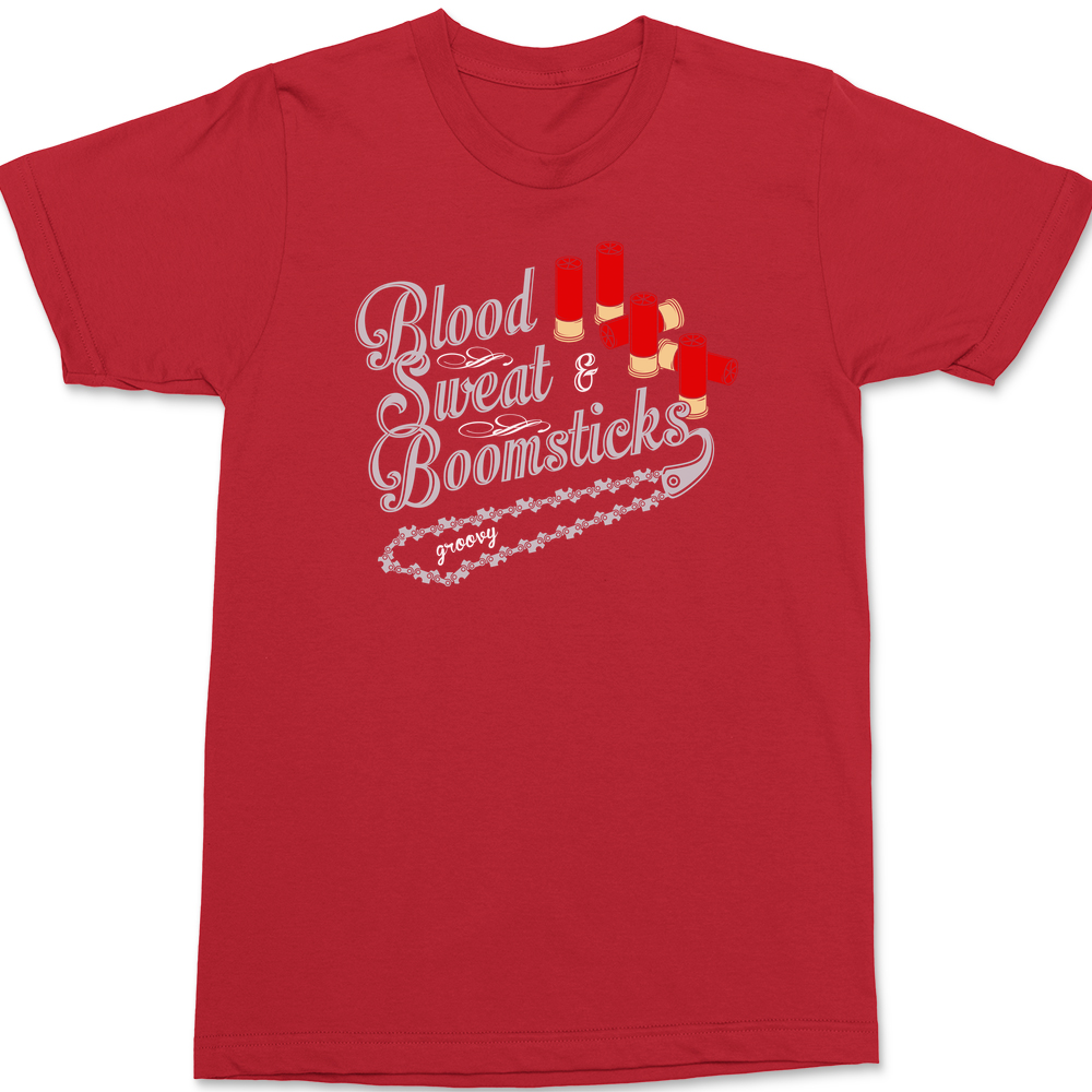 Blood Sweat and Boomsticks T-Shirt RED