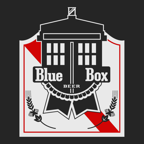 Blue Box Beer T-Shirt BLACK