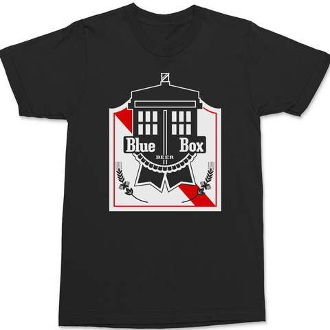 Blue Box Beer T-Shirt BLACK