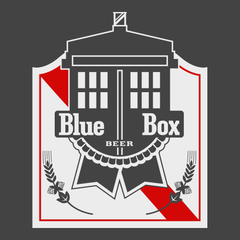 Blue Box Beer T-Shirt CHARCOAL