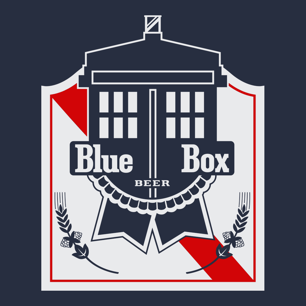 Blue Box Beer T-Shirt NAVY
