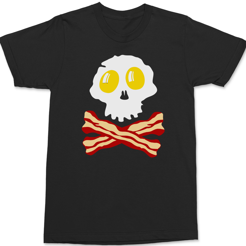 Breakfast Skull T-Shirt BLACK