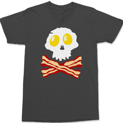 Breakfast Skull T-Shirt CHARCOAL