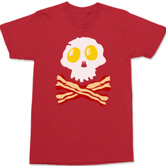 Breakfast Skull T-Shirt RED
