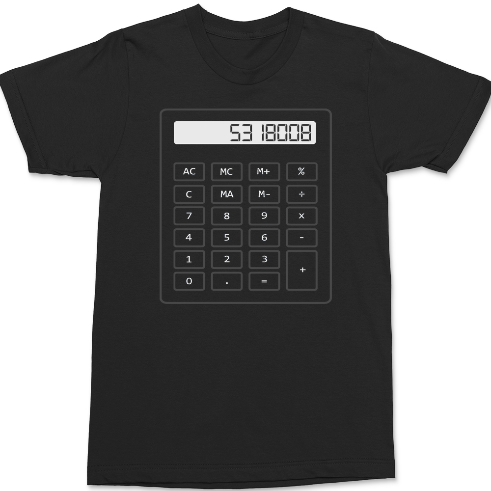 Calculator Boobies T-Shirt BLACK