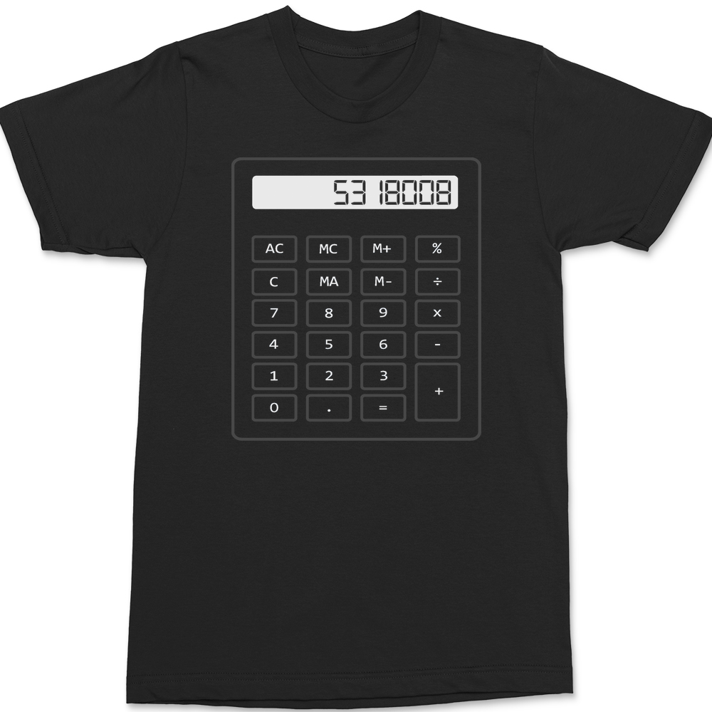 Calculator Boobies T shirt Tees Boobs Funny Mens School T