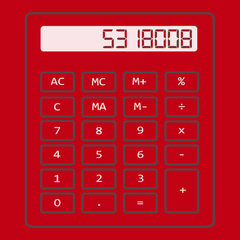 Calculator Boobies T-Shirt RED