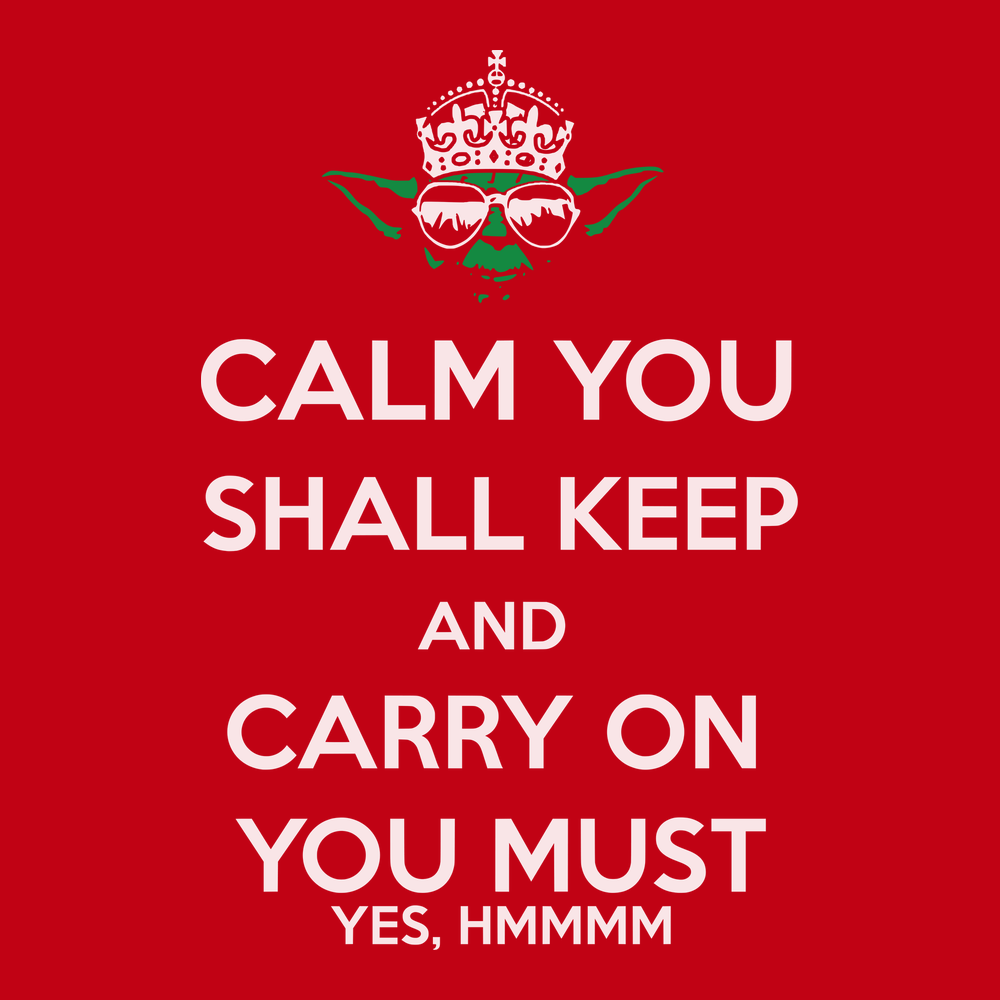 Calm You Shall Keep And Carry On You Must T-Shirt RED