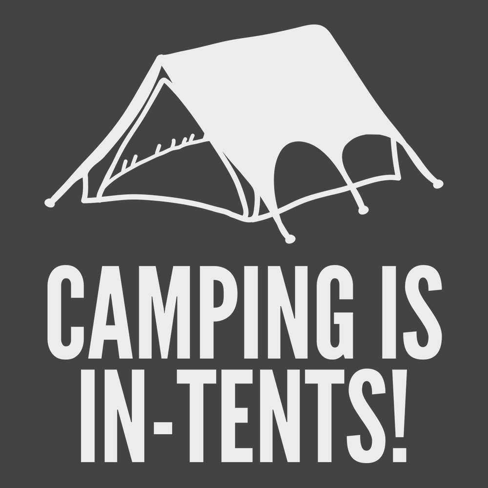 Camping Is In-Tents T-Shirt CHARCOAL