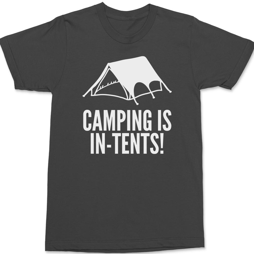 Camping Is In-Tents T-Shirt CHARCOAL