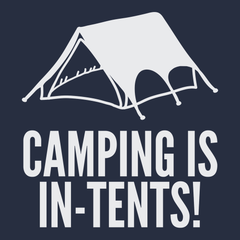 Camping Is In-Tents T-Shirt Navy