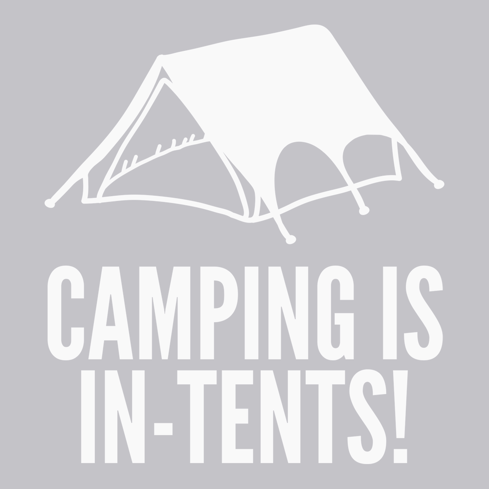 Camping Is In-Tents T-Shirt SILVER