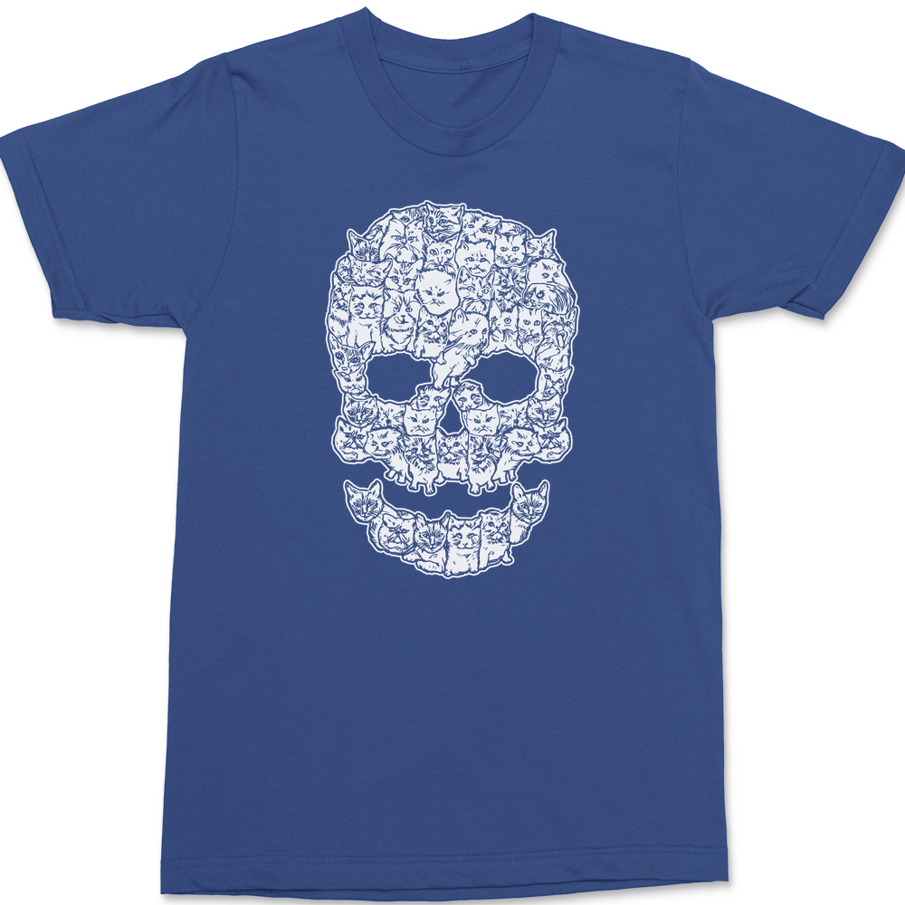 Cats Skull T-Shirt BLUE