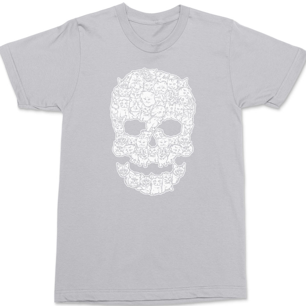 Cats Skull T-Shirt SILVER