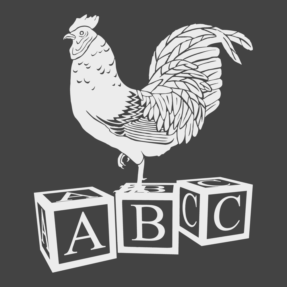 Chicken Block T-Shirt CHARCOAL