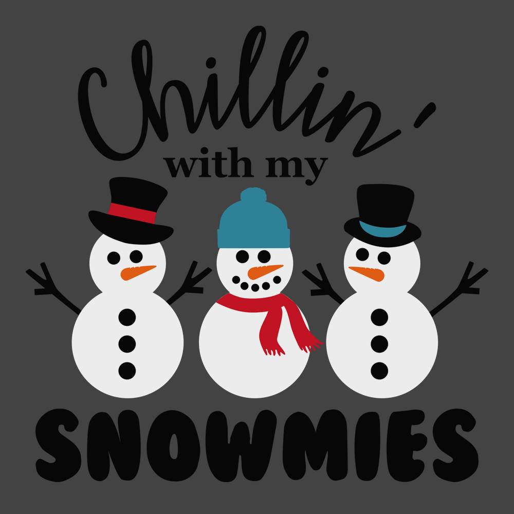 Chillin With My Snowmies T-Shirt CHARCOAL