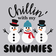Chillin With My Snowmies T-Shirt SILVER