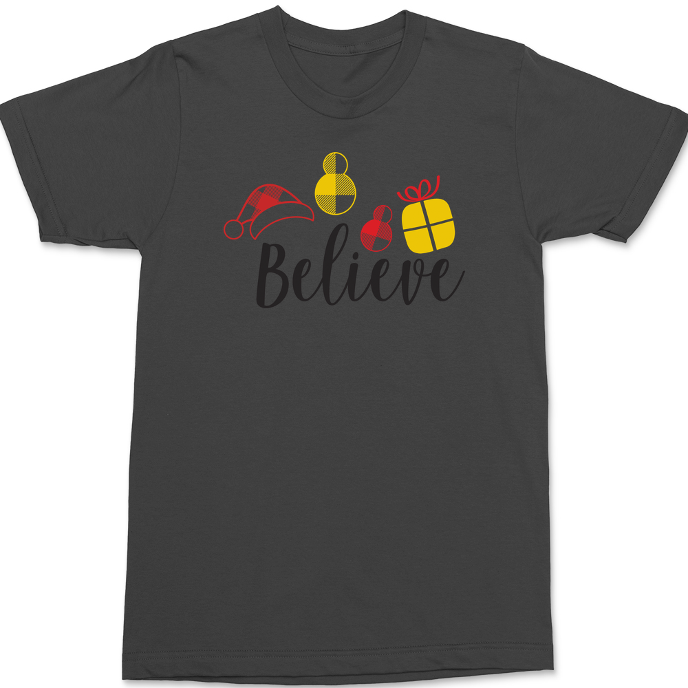 Christmas Believe T-Shirt CHARCOAL