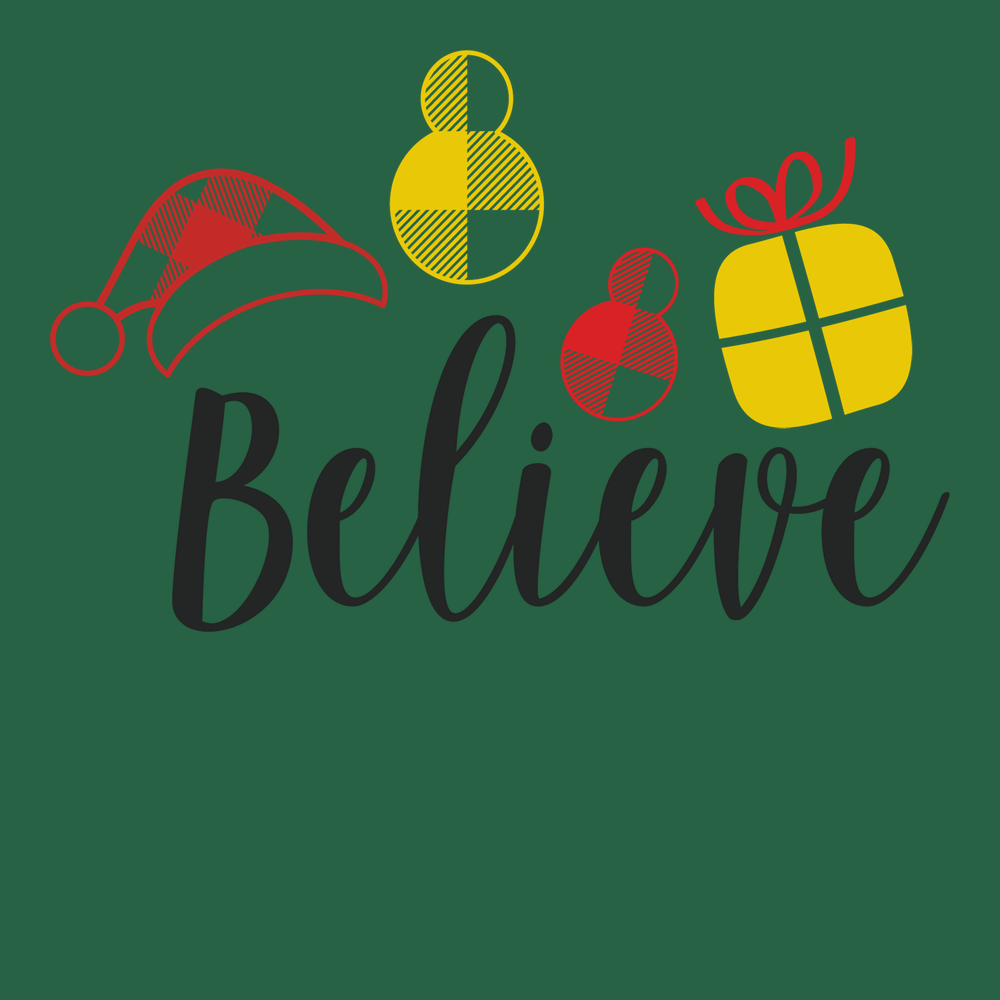 Christmas Believe T-Shirt GREEN
