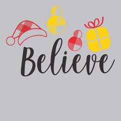 Christmas Believe T-Shirt SILVER