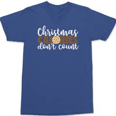 Christmas Calories Don't Count T-Shirt BLUE