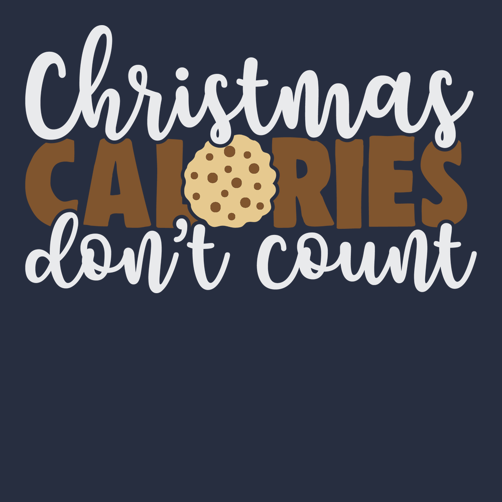 Christmas Calories Don't Count T-Shirt Navy