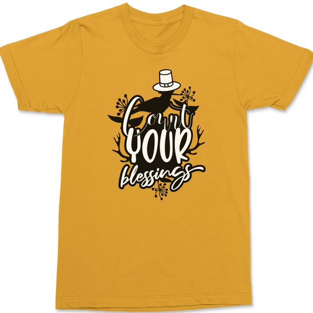 Count Your Blessings T-Shirt GOLD