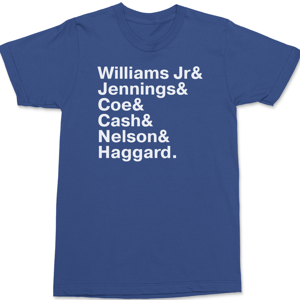Country Music Names T-Shirt BLUE