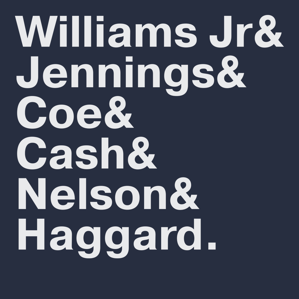Country Music Names T-Shirt NAVY